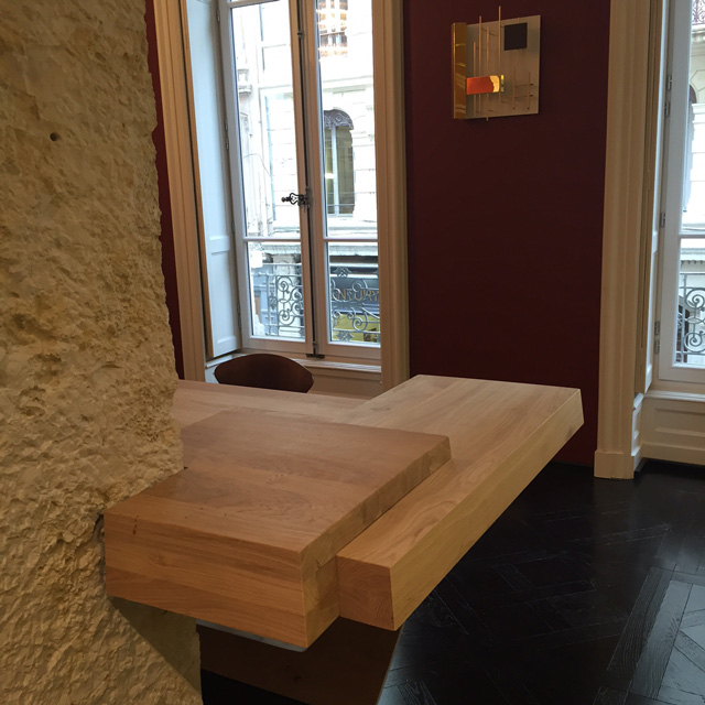 trimaille - mobilier plateau de travail pour MPOD Domaine des Crêts